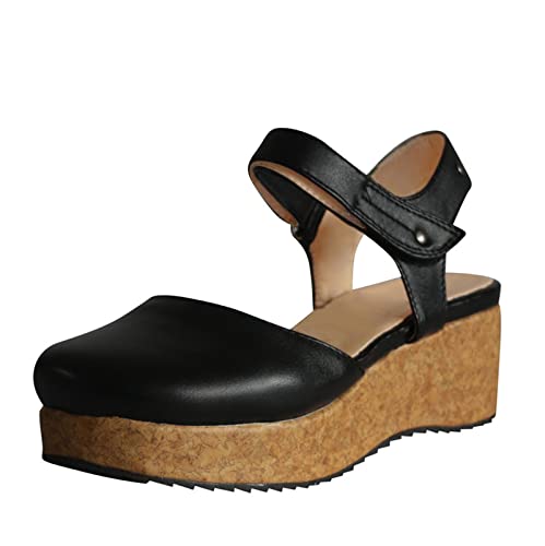 ReSin90s Damen Sommer Sandalen Mit Keilabsatze Sommer Bequem Elegant Sandalen Mit Strass Perlen Bohemia Strand Schuhe Weiche Fußbett Pool Meer Strand Outdoor Sommerschuhe von ReSin90s
