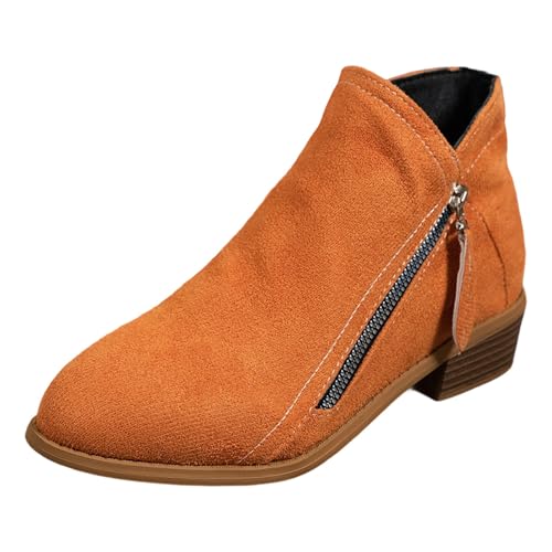 ReSin90s Damen Western-Stiefeletten Gefüttert Wasserdicht Halbhohe Boots Stylisch Stiefeletten mit Rutschfest Sohle Übergangsstiefel Pull-On Reitschuhe ReSin90s Damen Western-Stiefeletten Gefüttert Wasserdicht Halbhohe Boots Stylisch Stiefeletten mit Rutschfest Sohle Übergangsstiefel Pull-On Reitschuhe von ReSin90s