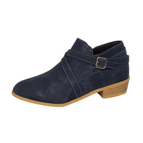 ReSin90s Damen Western-Stiefeletten Wasserdicht Gummistiefeletten Atmungsaktiv Boots Stylisch Stiefeletten mit Rutschfest Sohle Übergangsstiefel Herbst Winter Damenstiefel von ReSin90s