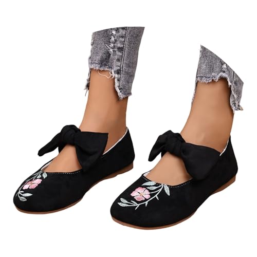 ReSin90s Flache Damenschuhe Klassische Flache Schuhe Weiche Ballerina Bequeme Weich Leichte Slip on Slipper Zum Wandern, Fahren, Dressy von ReSin90s