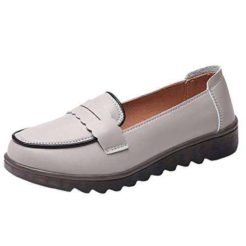 ReSin90s Flache Schuhe Für Damen Loafer Damenschuhe Elegant Und Bequem, Orthopädische Loafer Slip on Schuhe Mittelalter Mokassin Modische Halbschuhe Fahrerschuhe von ReSin90s