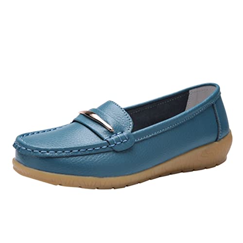 ReSin90s Flache Schuhe Für Damen Loafer Elegant Lässige Flache Slippers Bequeme Weich Slip on Schuhe Mittelalter Mokassin Geschlossener Spitze Flats Fahrerschuhe von ReSin90s