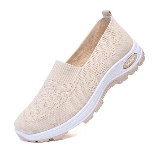 ReSin90s Freizeitschuhe Damen Ballerinas Loafers Elegant Lässige Flache Schuhe Bequeme Mit Keilabsatz Wanderschuhe Halbschuhe Turnschuhe Breite Fuß Bequeme Outdoor Sportschuhe von ReSin90s