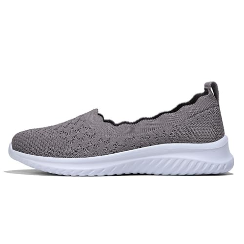 ReSin90s Freizeitschuhe Damen Slip on Strick Schuhe Mokassins Gymnastikschuhe Sneaker Elegant Loafer Weich Strickstoff Freizeitschuhe Walkingschuhe Laufschuhen Turnschuhe Straßenlaufschuhe von ReSin90s