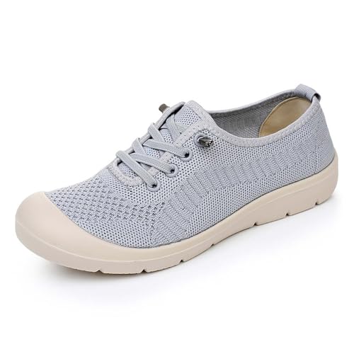 ReSin90s Freizeitschuhe Damen Sommer Sneaker Luftpolster Mesh Diabetiker Walkingschuhe Weich Bequeme Slip on Anti Rutsch Laufschuhe Outdoor Walkingschuhe Laufschuhe Memory Foam Turnschuhe Sportschuhe von ReSin90s