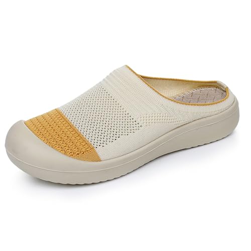 ReSin90s Hausschuhe Damen Sommer Slip on Clogs Atmungsaktive Pantoletten Weiche Mules Freizeit Slipper rutschfest Hausschuhe Slip on Gartenschuhe Für Unisex von ReSin90s