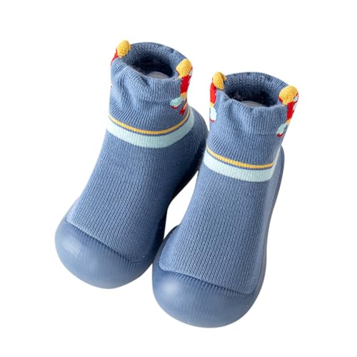 ReSin90s Hausschuhe Kinder Junge Sockenschuhe Hausschuhe Kinder Turnschläppchen Stricken Lauflernschuhe Socken Schuhe Babybodenschuhe,Krabbelsocken Sockenschuhe Für Mädchen Junge von ReSin90s