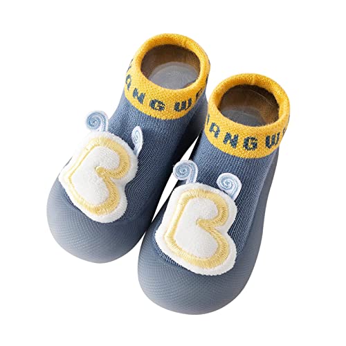 ReSin90s Hausschuhe Kinder Junge Sockenschuhe Lauflernschuhe Kinder Socke Mit Gummisohle rutschfeste Hüttenschuhe Jungen & Mädchen Kinderhausschuhe Sockenschuhe von ReSin90s
