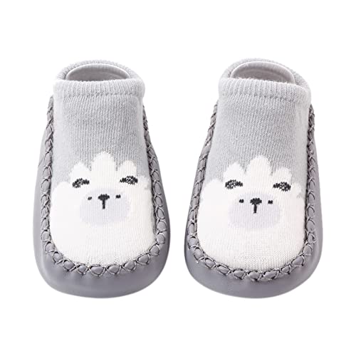 ReSin90s Hausschuhe Kinder Junge Sockenschuhe rutschfeste Lauflerner Schuhe Kleinkind Weicher Stricken Kinder Mädchen Barfussschuhe Kindergarten Slippers Jungen von ReSin90s