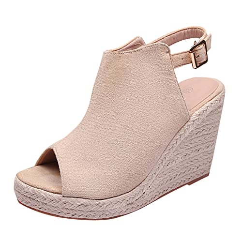 ReSin90s Keilsandalen Damen Elegante Plateauabsatz Schuhe in Sommer Strandsandalen Weiche Fußbett Pool Meer Strand Outdoor Sommerschuhe ReSin90s Keilsandalen Damen Elegante Plateauabsatz Schuhe in Sommer Strandsandalen Weiche Fußbett Pool Meer Strand Outdoor Sommerschuhe von ReSin90s