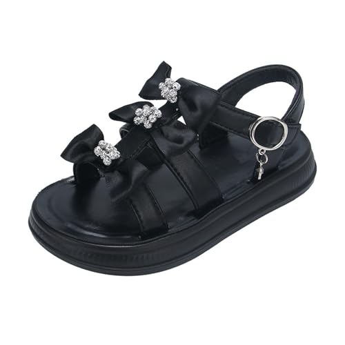 ReSin90s Kids Sandalen Mädchen Offene Spitze Knöchelriemen Kleid Schuhe Hochzeit Für Kleinkind Bowknot Prinzessin Schuhe Rutschfeste Hausschuhe Strandschuhe Outdoor Walking Schuhe von ReSin90s