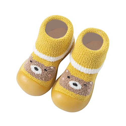 ReSin90s Krabbelschuhe Baby, Lauflernschuhe Kinder, Gummisohle Lauflernschuhe Süße Kleinkind Weicher Sohle Antirutsch Krabbelschuhe Babybodenschuhe,Krabbelsocken Sockenschuhe Für Mädchen Junge von ReSin90s