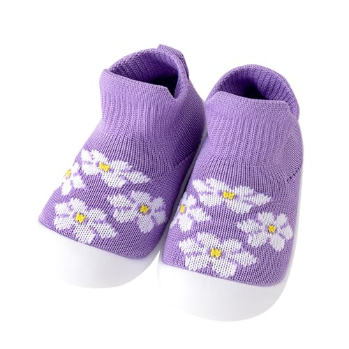 ReSin90s Krabbelschuhe Baby, Lauflernschuhe Kinder, rutschfeste Lauflerner Schuhe Kleinkind Weicher Stricken Hausschuhe Krabbelsocken Sockenschuhe Für Mädchen Junge von ReSin90s