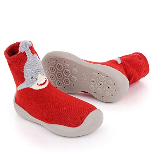 ReSin90s Sockenschuhe Baby Krabbelschuhe Baby, Lauflernschuhe Kinder Socke Mit Gummisohle rutschfeste Hüttenschuhe Tiermotive Baumwolle Babybodenschuhe Kleinkind Schuhe von ReSin90s