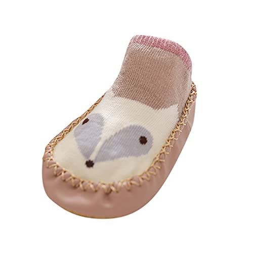 ReSin90s Krabbelschuhe Baby Lauflernschuhe Kinder rutschfeste Hüttenschuhe Cartoon Weicher Stricken Socken Hüttenschuhe Tiermotive Baumwolle Babybodenschuhe Kleinkind Schuhe von ReSin90s