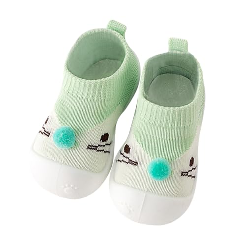 ReSin90s Krabbelschuhe Baby Lauflernschuhe Kinder Unisex Krabbelschuhe Barfußschuhe Lauflernschuhe Kleinkind Niedliche Cartoon Weiche Stricken Herbst Winter Warme Sockenschuhe Junge Bodensocken von ReSin90s