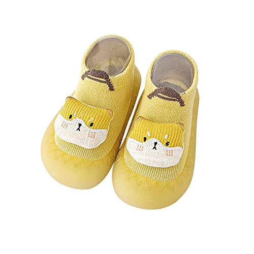 ReSin90s Krabbelschuhe Kinder Lauflernschuhe Hausschuhe Kinder Turnschläppchen Stricken Lauflernschuhe Socken Schuhe Kinderschuhe Unisex Babybodenschuhe Hausschuhe Für Mädchen Junge von ReSin90s