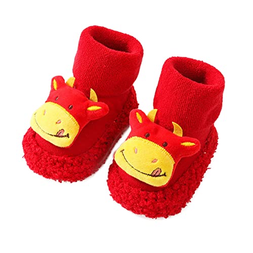 ReSin90s Krabbelschuhe Kinder Lauflernschuhe rutschfeste Lauflerner Schuhe Kleinkind Weicher Stricken Hausschuhe Babybodenschuhe,Krabbelsocken Sockenschuhe Für Mädchen Junge von ReSin90s