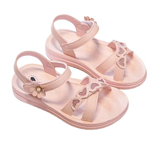 ReSin90s Mädchen Girl Sandalen Offene Spitze Knöchelriemen Kleid Schuhe Hochzeit Für Kleinkind Bowknot Prinzessin Schuhe Bequemes Hausschuhe Barfußschuhe Freizeitschuhe Strandsandale Outdoor von ReSin90s