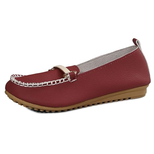 ReSin90s Mokassins Damen Loafer Atmungsaktive Freizeitschuhe Bequeme rutschfeste Schuhe Flache Halbschuhe Sommerschuhe Gymnastikschuhe Sneaker von ReSin90s