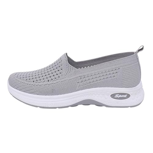 ReSin90s Orthopädische Schuhe Damen Bequeme Slip Auf Casual Flat Mocassin Vermascht Memory Schaum Schuhe Mit Keilabsatz Wanderschuhe Halbschuhe Sportschuhe Bequeme Outdoor Sommerschuhe Turnschuhe von ReSin90s