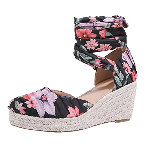 ReSin90s Pantoletten Damen Mit Absatz Wedges Sandaletten Mit Geschlossene Elegant Keilsandalen Freizeit Sommerschuhe Damensandalen Strandschuhe von ReSin90s