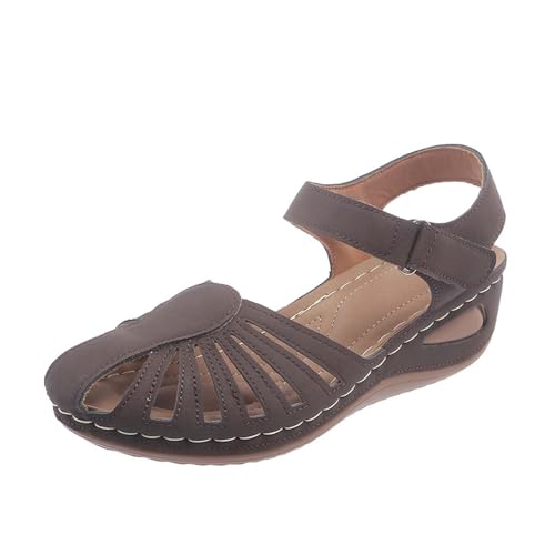 ReSin90s Plateau Sandalen Damen Sommer Offene Zehen Lässig Mit Absatz Strandsandalen Strandschuhe Keilabsatz Pumps Freizeitsandale Damensandalen von ReSin90s