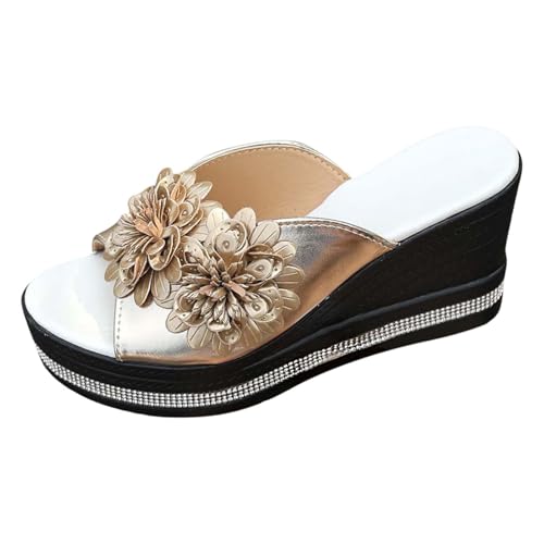 ReSin90s Sandalen Damen Elegant Atmungsaktive Bequeme Weiche Fliegen Weben Sandale Open Toe Strandsandalen Slingback Elastischen Schuhe Frauen Sommersandalen Flache Bequem Sandaletten von ReSin90s
