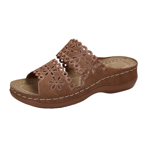 ReSin90s Sandalen Damen Elegant Leichte Sandale Mesh Weiche Sohle Damenschuhe Orthopädische Sandalen Sommer Waschbare Slingback Slide Pantoletten Hausschuhe Mit Verstellbaren Riemen von ReSin90s