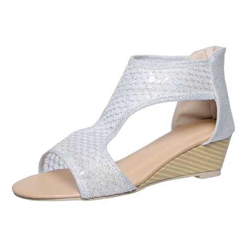 ReSin90s Sandalen Damen Mit Absatz Casual Keilsandalen Frauen Sommer Mit Knöchelriemen Plattform Offene Schuhe Strandschuhe Keilabsatz Pumps Freizeitsandale Damensandalen ReSin90s Sandalen Damen Mit Absatz Casual Keilsandalen Frauen Sommer Mit Knöchelriemen Plattform Offene Schuhe Strandschuhe Keilabsatz Pumps Freizeitsandale Damensandalen von ReSin90s