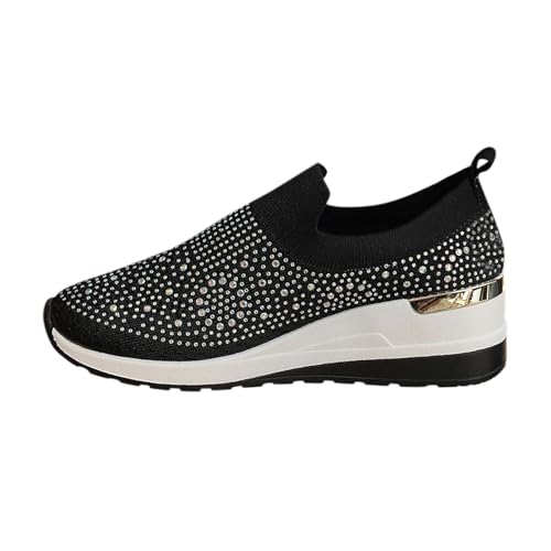 ReSin90s Sneaker Damen Laufschuhe Bequeme Mokassins Damen Loafer Slippers Slip on Sneakers Freizeitschuhen Mesh Stoffschuhe Geschlossene Halbschuhe Walking Schuhen Outdoor Fitness Sommerschuhe von ReSin90s