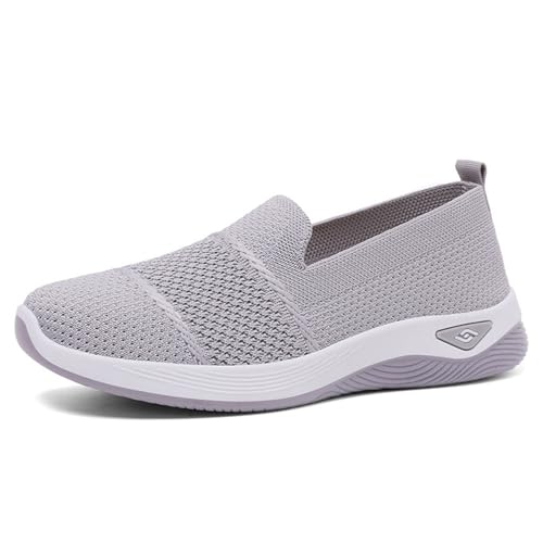 ReSin90s Sneaker Damen Loafer Slipper Bequeme Mokassins Damen Loafer Slippers Slip on Sneakers Freizeitschuhen Mit Keilabsatz Wanderschuhe Halbschuhe Memory Foam Turnschuhe Sportschuhe von ReSin90s