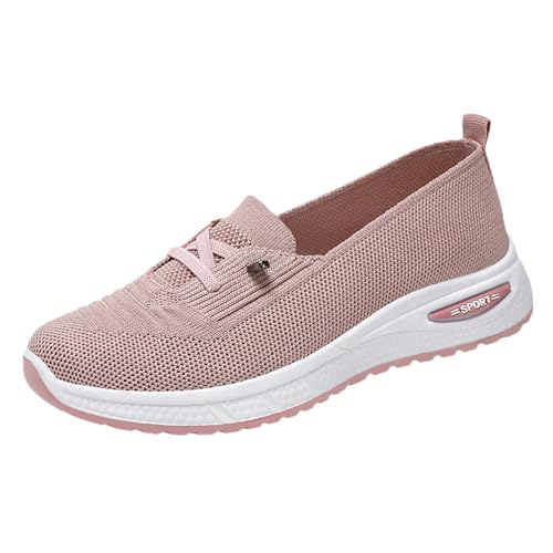 ReSin90s Sneaker Damen Loafer Slipper Sommer Leicht Weite H Vermascht Orthopädische Schuhe Atmungsaktive Sneaker Mesh Stoffschuhe Geschlossene Halbschuhe Sommerschuhe Traillaufschuhe Minimalistische von ReSin90s