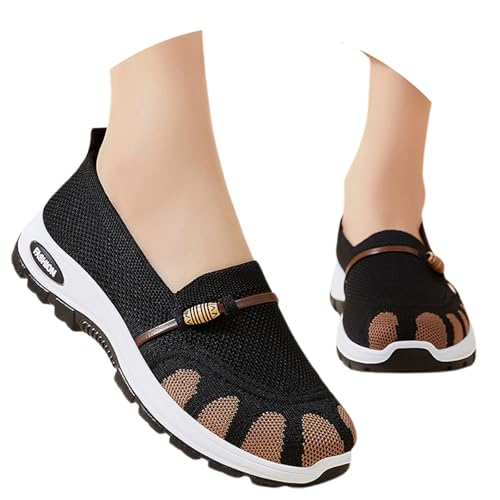 ReSin90s Sneaker Damen Loafer Slipper Weite H Krankenschwester Sommerschuhe Sommer Leicht Bequem Sneaker Mit Keilabsatz Wanderschuhe Halbschuhe Slip-On Sportsschuhe Sommerschuhe von ReSin90s
