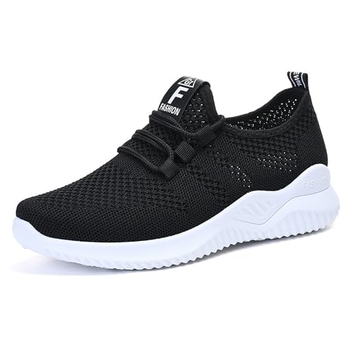 ReSin90s Sneaker Damen Walking Schuhe Laufschuhe Sneaker Straßenlaufschuhe rutschfest Schnürung Walkingschuhe Atmungsaktiv Mesh Turnschuhe Fitnessstudio Fitness Straßenlaufschuhe Walkingschuhe von ReSin90s