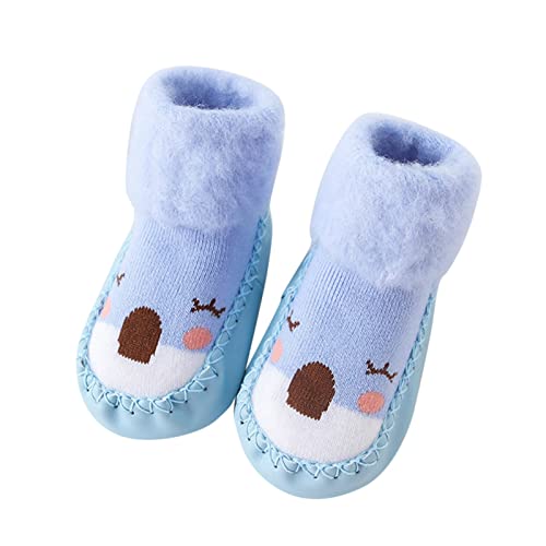 ReSin90s Sockenschuhe Baby Krabbelschuhe Baby, Gummisohle Lauflernschuhe Süße Kleinkind Weicher Sohle Antirutsch Krabbelschuhe Tiermotive Baumwolle Babybodenschuhe Kleinkind Schuhe von ReSin90s