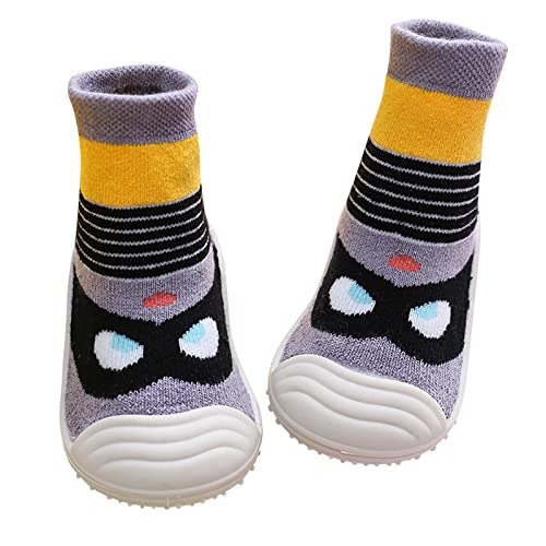 ReSin90s Sockenschuhe Baby Krabbelschuhe Baby, rutschfeste Baby Schuhe Weicher Stricken Cartoon Sneaker Slippers Babybodenschuhe Für Mädchen Junge von ReSin90s