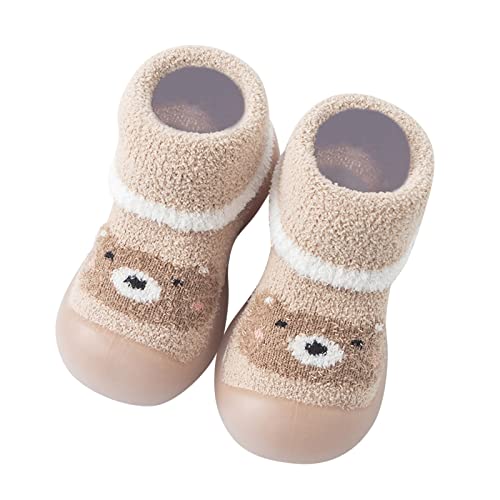 ReSin90s Sockenschuhe Baby Krabbelschuhe Baby, rutschfeste Lauflernschuhe Cartoon Socken Schuhe Herbst Winter Warme Sockenschuhe Junge Bodensocken von ReSin90s