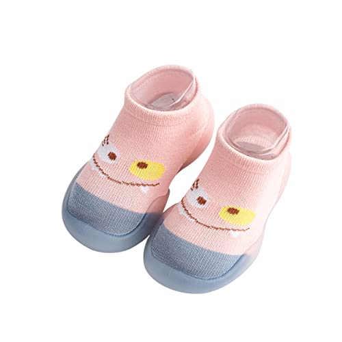 ReSin90s Sockenschuhe Baby Krabbelschuhe Lauflernschuhe Gummisohle Lauflernschuhe Süße Kleinkind Weicher Sohle Antirutsch Krabbelschuhe Slippers Babybodenschuhe Für Mädchen Junge von ReSin90s