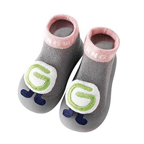 ReSin90s Sockenschuhe Baby Krabbelschuhe Lauflernschuhe rutschfeste Niedlicher Cartoon Weicher Stricken Socken Baby Barfußschuhe Kinderschuhe Für Baby Mädchen Junge von ReSin90s
