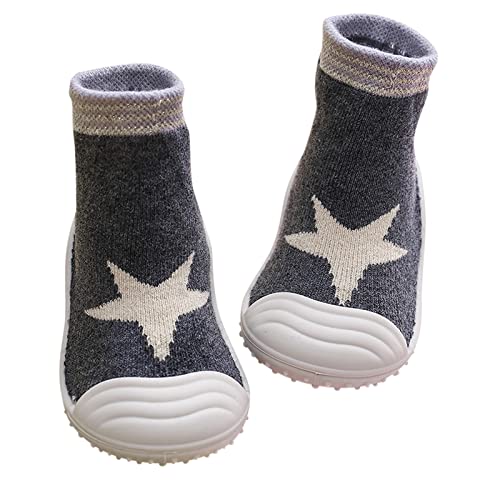 ReSin90s Sockenschuhe Kinder Krabbelschuhe Babyschuhe rutschfeste Niedlicher Cartoon Weicher Stricken Schuhe Kinderschuhe Unisex Babybodenschuhe Hausschuhe Für Mädchen Junge von ReSin90s