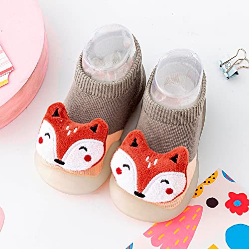 ReSin90s Sockenschuhe Kinder Krabbelschuhe Gummisohle Lauflernschuhe Süße Kleinkind Weicher Sohle Antirutsch Krabbelschuhe Jungen & Mädchen Kinderhausschuhe Sockenschuhe von ReSin90s
