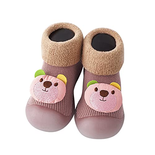 ReSin90s Sockenschuhe Kinder Krabbelschuhe Lauflernschuhe Kinder Socke Mit Gummisohle rutschfeste Hüttenschuhe Babybodenschuhe,Krabbelsocken Sockenschuhe Für Mädchen Junge von ReSin90s