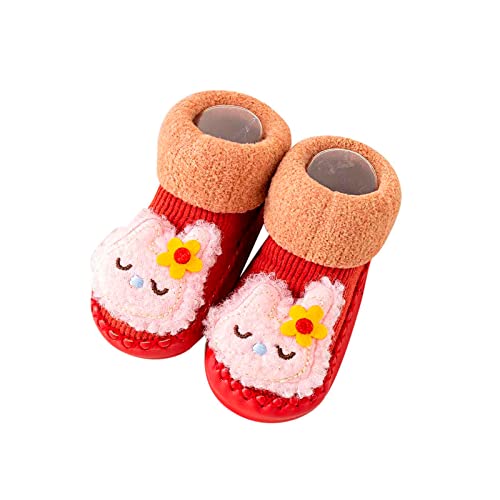 ReSin90s Sockenschuhe Kinder Krabbelschuhe rutschfeste Socken Schuhe Hausschuhe Mit Anti-Rutsch Weiche Sohle Socken Tiermotive Für Baby Mädchen Jungen Kinder von ReSin90s
