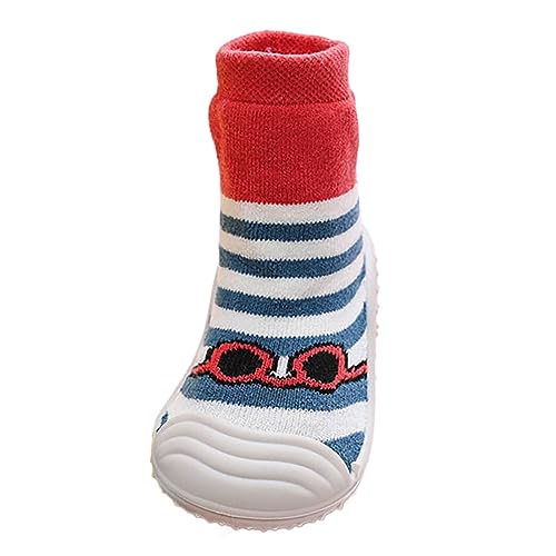 ReSin90s Sockenschuhe Kinder Krabbelschuhe Weiche Gummisohle rutschfeste Barfußschuhe Schnelltrocknendem Tiermotive Baumwolle Babybodenschuhe Kleinkind Schuhe von ReSin90s