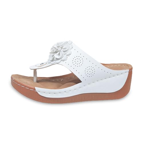 ReSin90s Sommer Sandalen Damen Flip Flops Sommer Pantoletten Plateau Pantoffeln Sommerschuhe Orthopädische Sandale & Slides Festliche Offene Schuhe Für Relaxen Hochzeit Weiß Schwarz ReSin90s Sommer Sandalen Damen Flip Flops Sommer Pantoletten Plateau Pantoffeln Sommerschuhe Orthopädische Sandale & Slides Festliche Offene Schuhe Für Relaxen Hochzeit Weiß Schwarz von ReSin90s