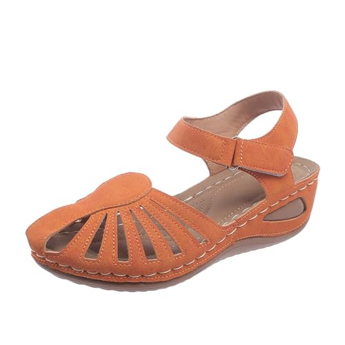 ReSin90s Sommerschuhe Damen Mit Absatz Sommer Offene Zehen Lässig Mit Absatz Strandsandalen Strandschuhe Keilabsatz Pumps Freizeitsandale Damensandalen von ReSin90s