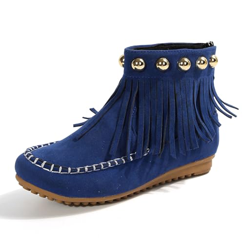 ReSin90s Stiefel Damen Biker Boots Stiefeletten Chunkyrayan Stylisch Stiefeletten mit Rutschfest Sohle Übergangsstiefel Pull-On Reitschuhe von ReSin90s