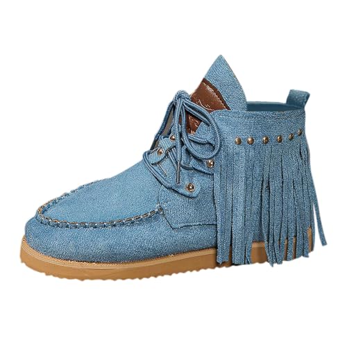 ReSin90s Stiefel Damen Kurzstiefel Cowboystiefel Orthopädische Boots Stylisch Stiefeletten mit Rutschfest Sohle Übergangsstiefel Pull-On Reitschuhe von ReSin90s