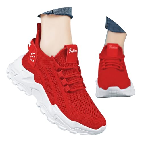 ReSin90s Turnschuhe Sportschuhe Damen Laufschuhe Joggingschuhe Freizeitschuhe Straßenlaufschuhe Sommerschuhe Walkingschuhe Atmungsaktiv Mesh Turnschuhe Fitnessstudio Fußballschuhe Größe Für Trekking von ReSin90s
